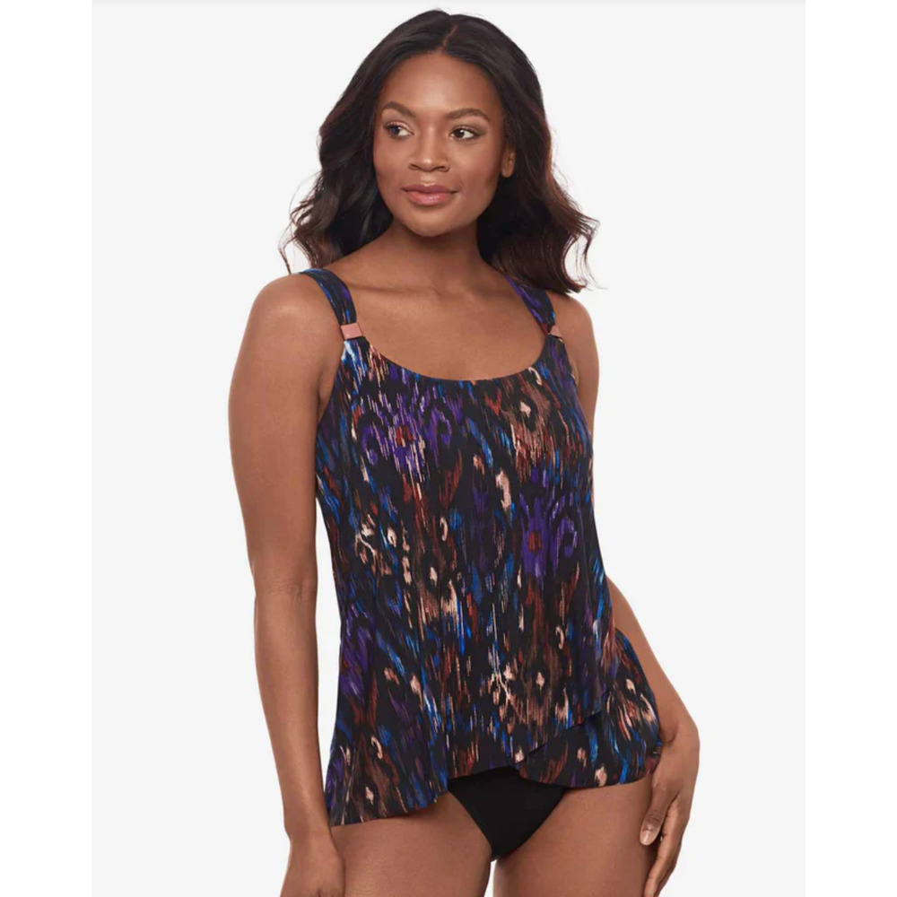 MIRACLESUIT Tapiz Dazzle Tankini Top Size 14 NWT